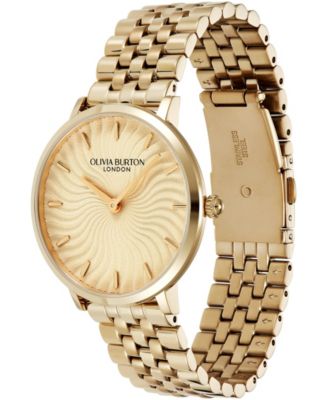 Women's Radiant Sun Gold-Tone Stainless Steel Watch 35mm