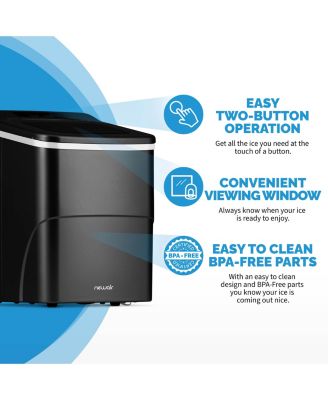 26 lbs. Countertop Bullet Ice Maker in Black