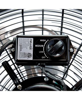 18" Industrial Floor Fan, 3 Speeds, 4012 CFM, Tilt Adjustable, Metal Build, Rotary Switch – For Garage, Gym, Home, Workshop