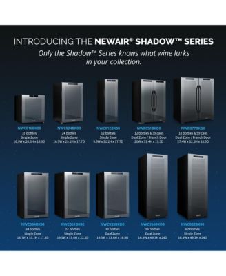 Shadow Series Wine Cooler Refrigerator 18 Bottles & 59 Cans Dual Temperature Zones in Black