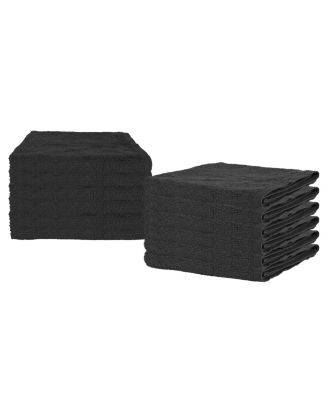 Bleach-Safe Cotton Salon Towels (12 Pack), Jr. Size 16x27 in., Solid Color, Absorbent Hair Drying Towel, Perfect for Salon and Spa