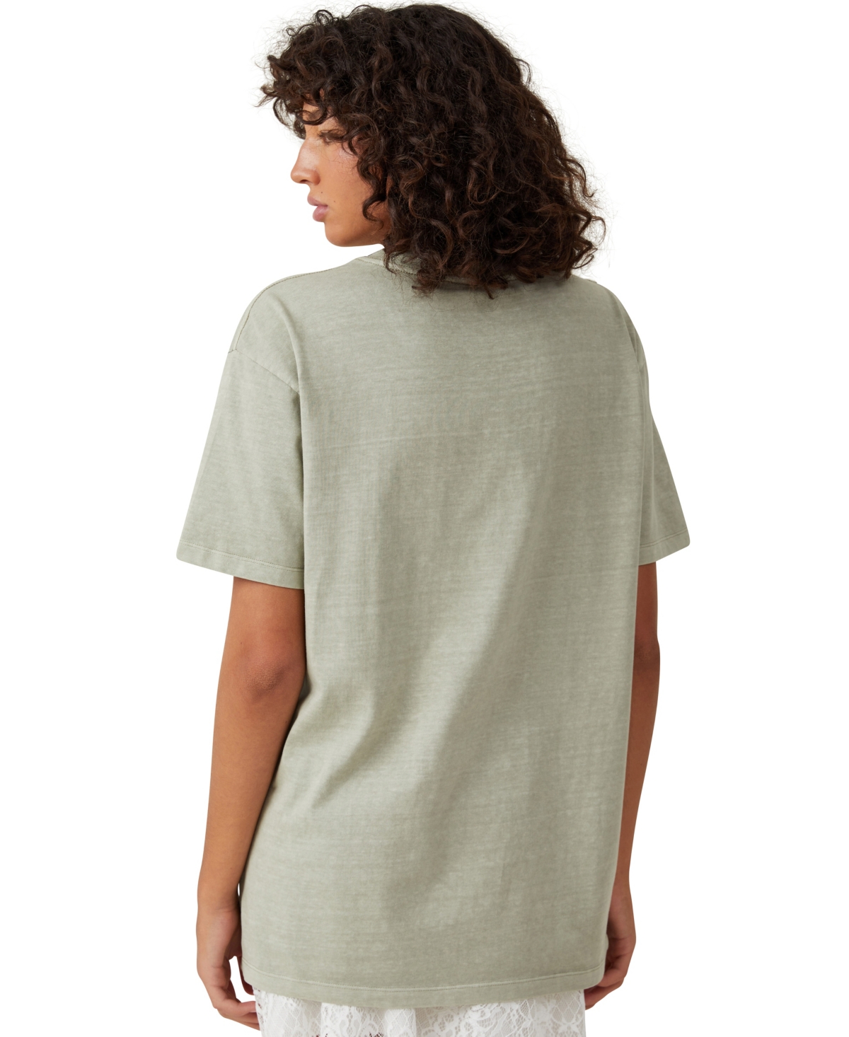 Shop Cotton On Women's The Oversized Graphic Tee In Sage
