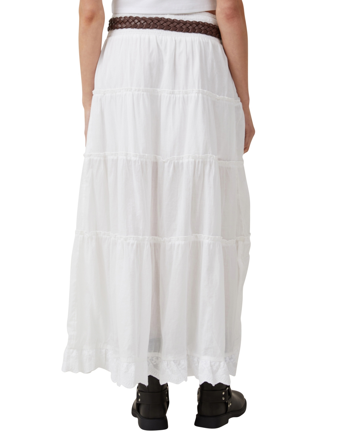Shop Cotton On Women's Mylee Ruffle Maxi Skirt In White