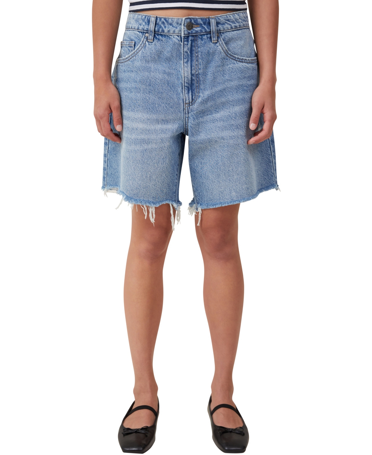 Shop Cotton On Women's Relaxed Denim Short In Blue