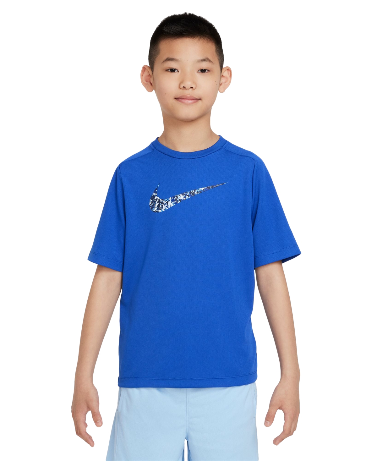 Shop Nike Big Kids Multi Dri-fit Short-sleeve T-shirt In Game Royal