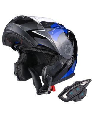 AHR Motorcycle Flip up Full Face Helmet Bluetooth 5.2 Headset DOT Approved  L - Macy's