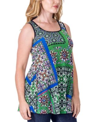 Casual Print Scoop Neck Tank Top