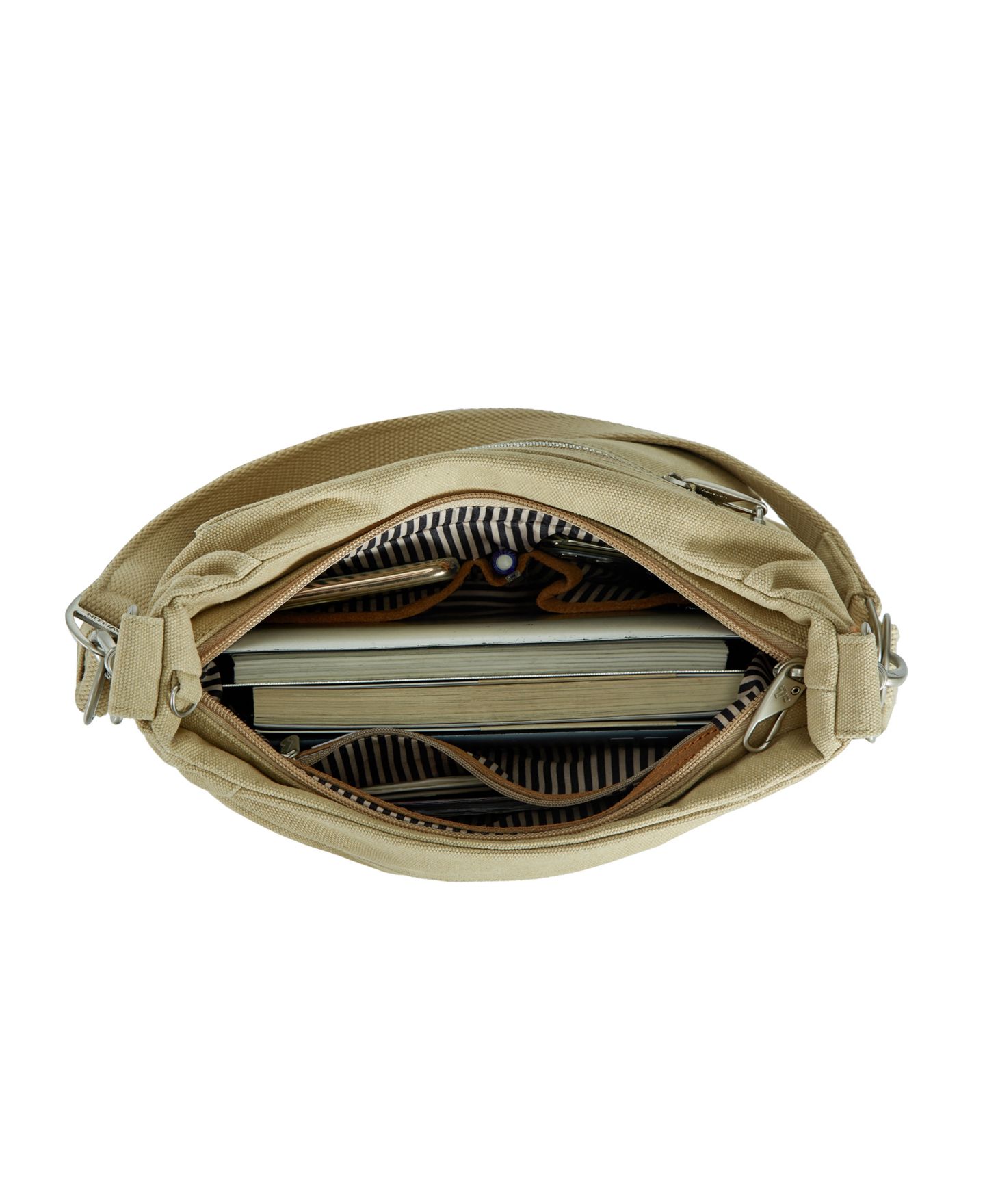 Женская сумка Travelon Anti-Theft Heritage Hobo, цвет: Тёмный серый — фото 9