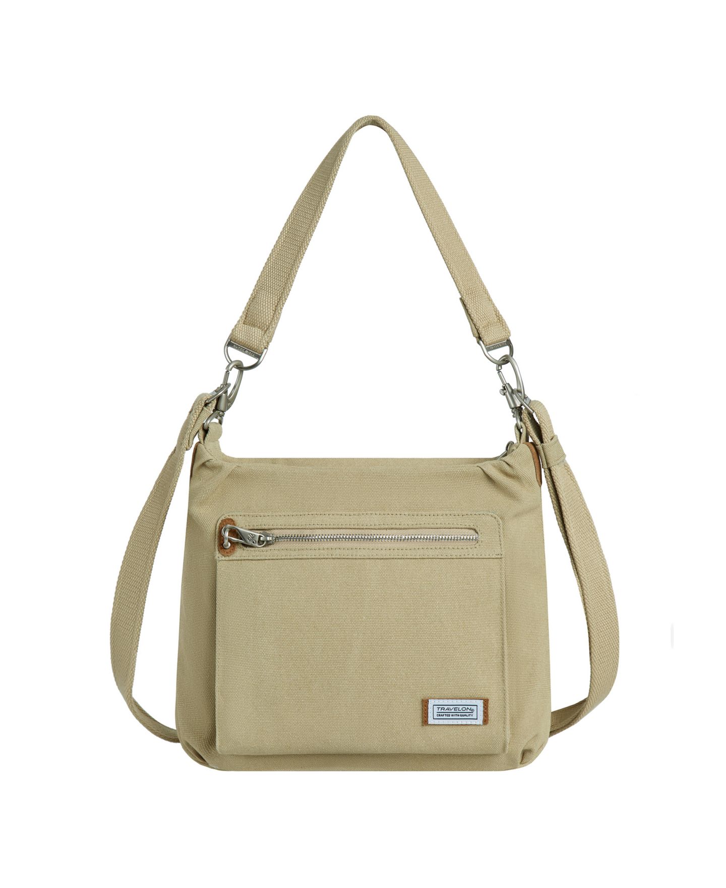 Женская сумка Travelon Anti-Theft Heritage Hobo, цвет: Тёмный серый — фото 18