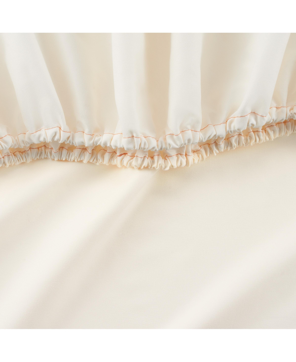 Arkwright Bulk Fitted Microfiber Sheets - (6 Pack) Color-Coded Hem Threads Bedding Essentials Supplies for Hosts of Hotel, Motel, or Rental Properties
