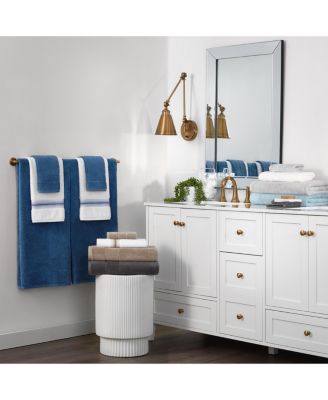 White Turkish Luxury Striped Towels with for Bathroom 600 GSM, 30x60 in., 2-Pack , Super Soft  Absorbent Bath Towels