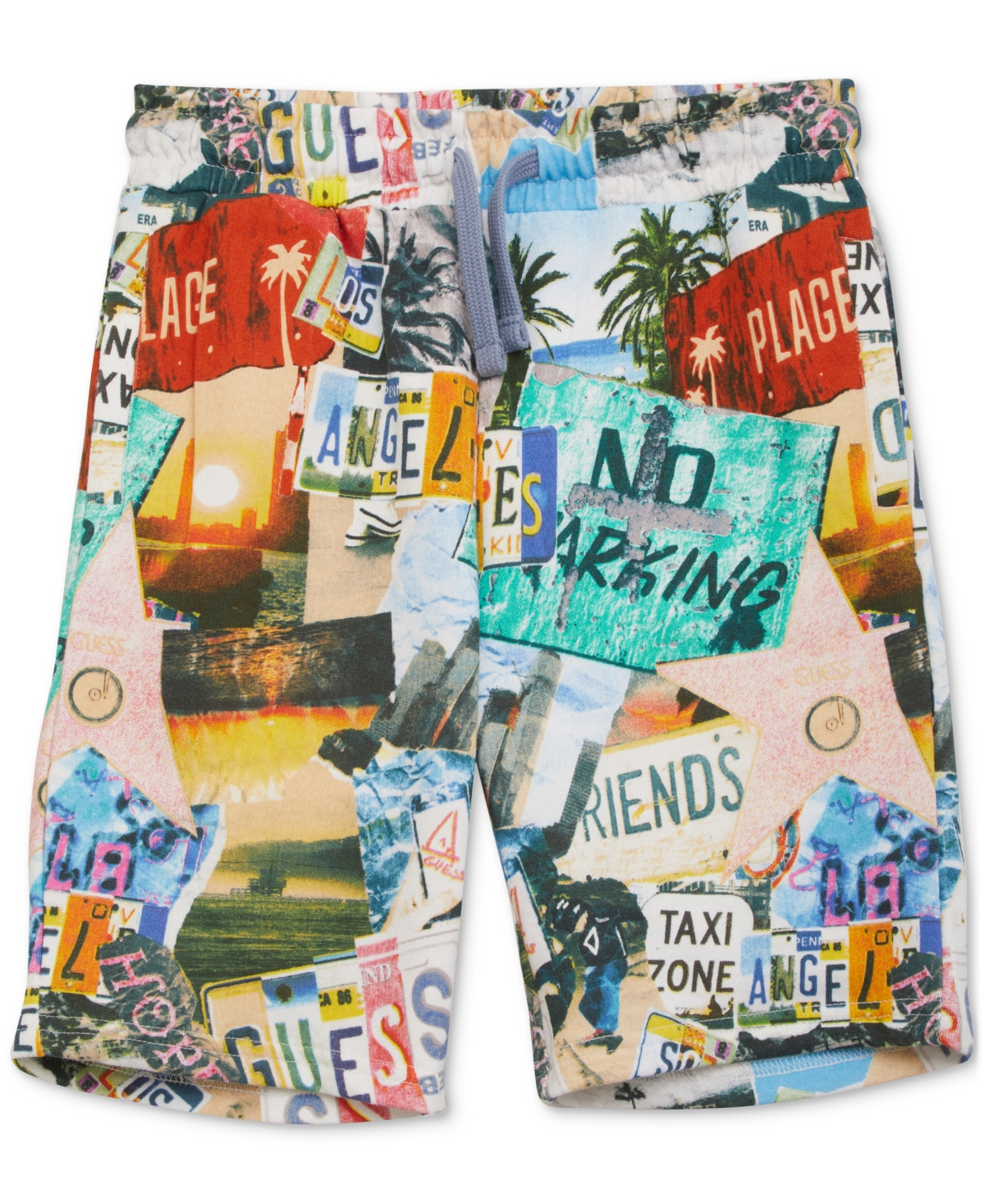 Shop Guess Big Boys Printed Cotton Active Shorts In Pic-open