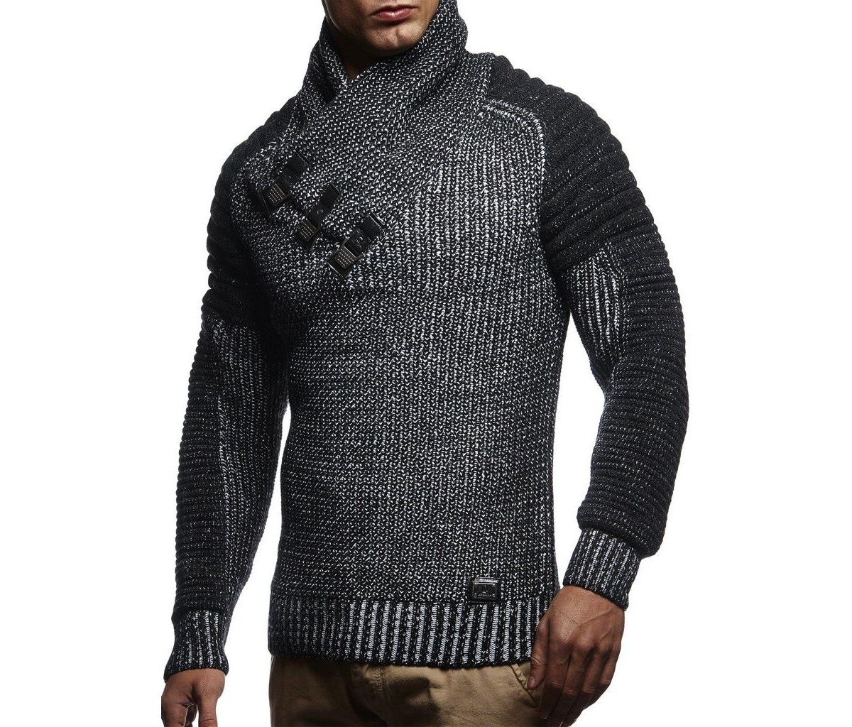 Leif Nelson Men's Knitted Pullover -beige