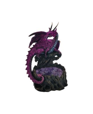 FC Design 6"H Purple Dragon on Faux Crystal Cave Figurine Decoration ...