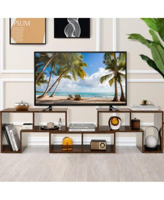 3 Pieces Adjustable TV Stand for TVs up to 65 Inch with Shelves