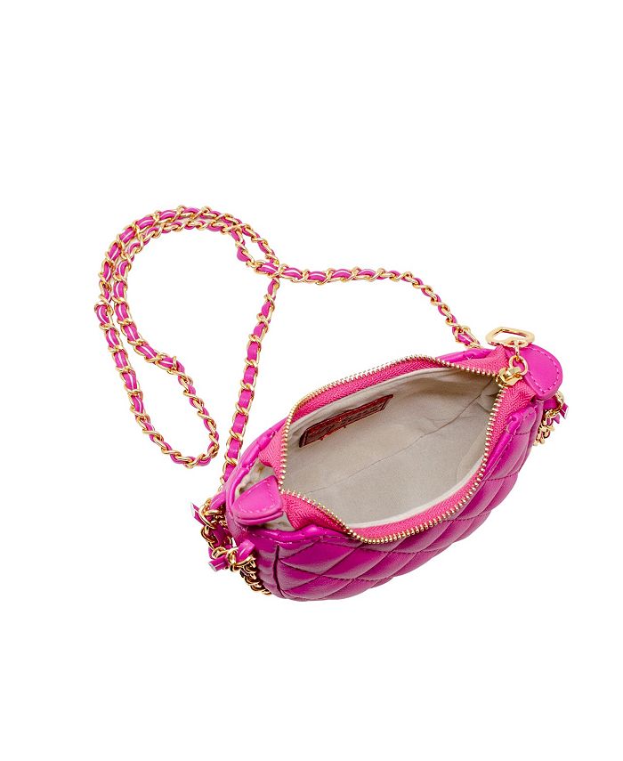 Tiny Treats + Zomi Gems Girls Tiny Quilted Chain Wrapped Hobo Bag, Hot Pink - Macy's