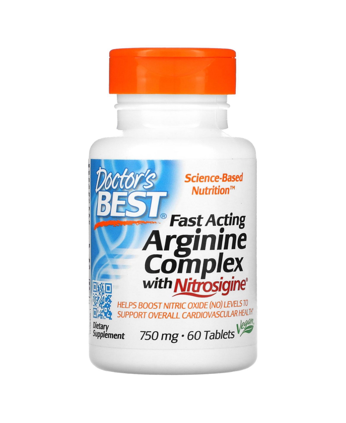 Fast Acting Arginine Complex with Nitrosigine 750 mg - 60 Tablets - Assorted Pre-pack (See Table