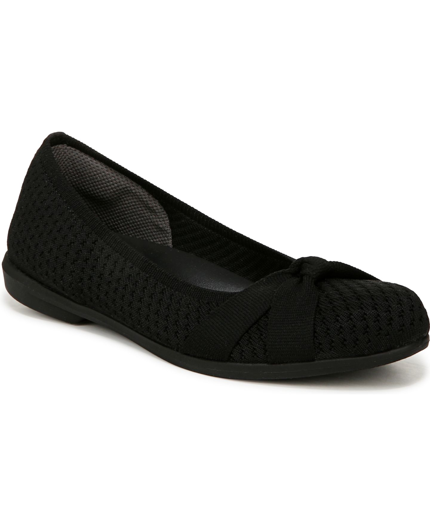 Женские балетки LifeStride Kissed Washable Ballet Flats, цвет: Чёрный вязаный — фото 1