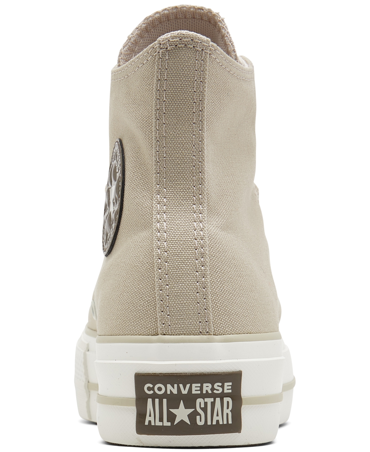 Shop Converse Women's Chuck Taylor All Star Lift Platform Canvas Casual Sneakers From Finish Line In Beach Stone