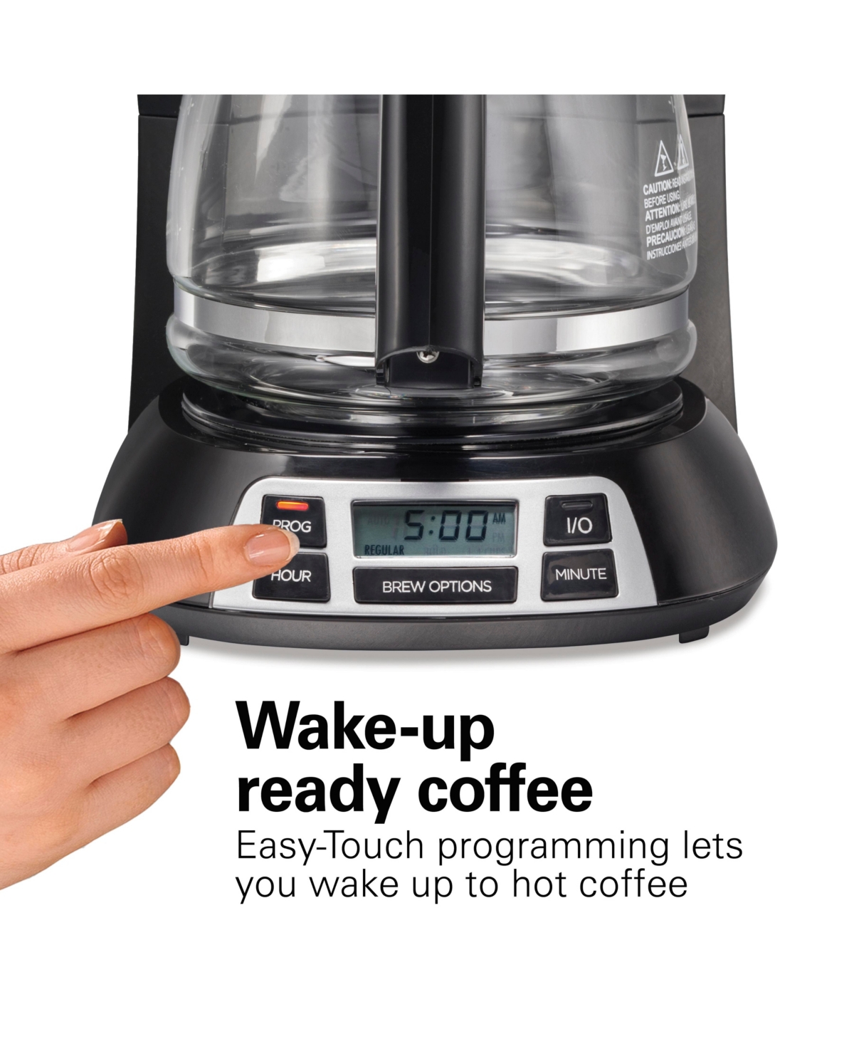 Hamilton Beach Programmable 12 Cup Coffee Maker In Black