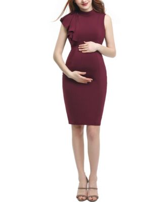 Maternity Ruffle Sheath Dress