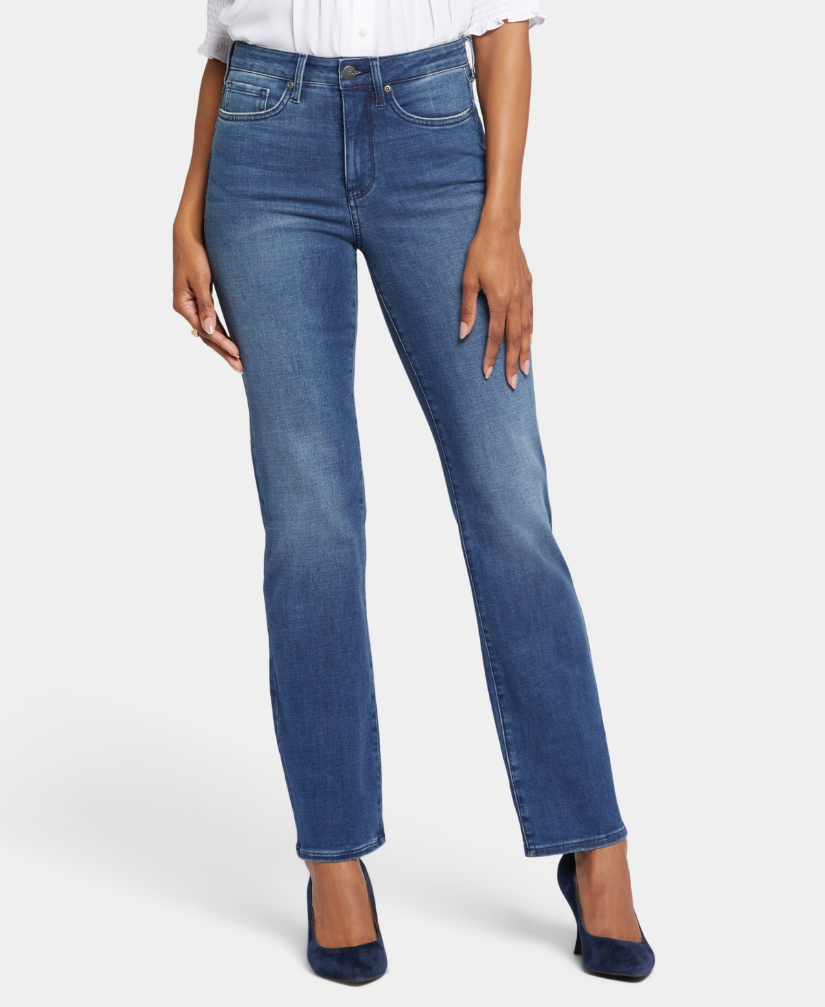 Nydj's Relaxed Straight Jeans - Bluewell