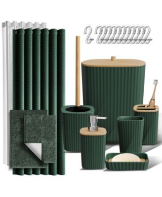 22 Piece Complete Bathroom & Vanity Accessories Set,Set includes: Small 17”x24” Large 20”x32”.