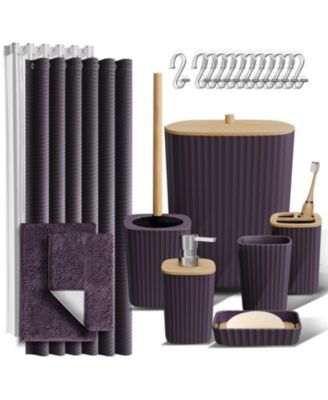 22 Piece Complete Bathroom & Vanity Accessories Set,Set includes: Small 17”x24” Large 20”x32”.