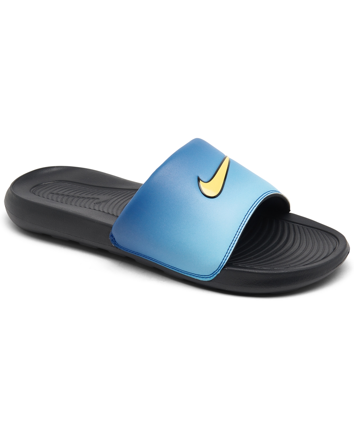 Men's Victori One Fade Print Slide Sandals from Finish Line - Hyper Blue/Chamois