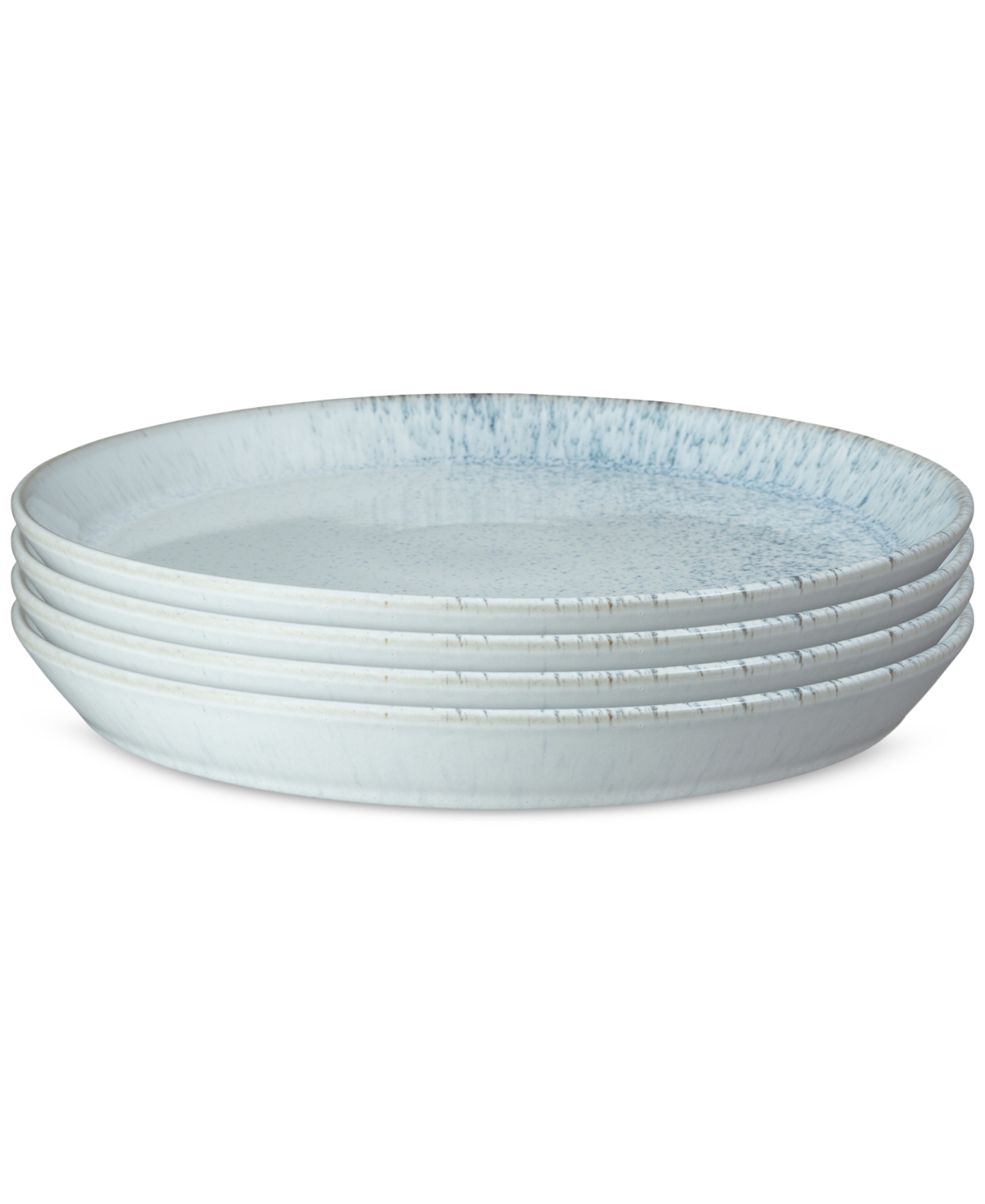 Kiln Collection Stoneware Coupe Dinner Plates, Set Of 4 - Blue