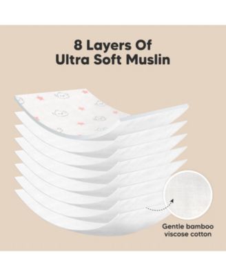 5pk Softe Muslin Burp Cloths for Baby Girls and Boys, Organic Burping Cloths for Babies, Baby Burp Clothes