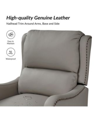 1 piece Leather Pushback Recliner chair
