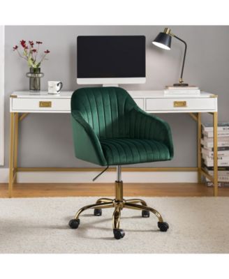 Velvet Home Office Desk Chair Height Adjustable Chair