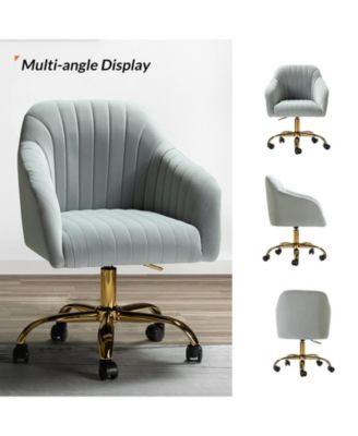 Velvet Home Office Desk Chair Height Adjustable Chair