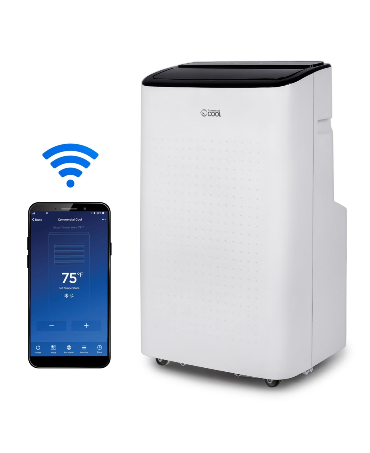 Commercial Cool Portable Air Conditioner, Dehumidifier & Fan, Portable Ac 9,000 Btu Bedroom Ac & Covers up to 450 Sq. Ft., Alexa & Wifi Enabled