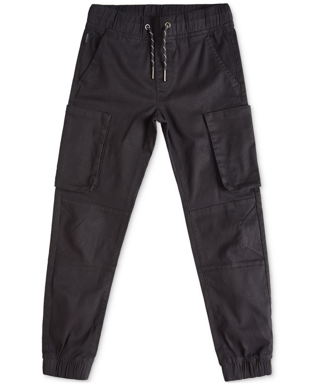 Shop Ring Of Fire Big Boys Dustin Stretch Twill Cargo-pocket Jogger Pants, Created For Macy's In Black