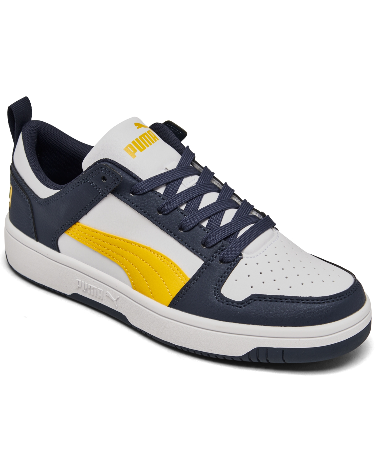 Puma Big Kids' Rebound Layup Low Casual Sneakers From Finish Line In White