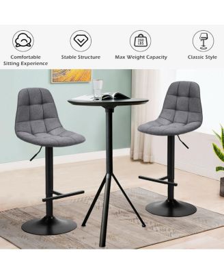 Height Adjustable Modern 360 Degrees Swivel Barstools with Footrest