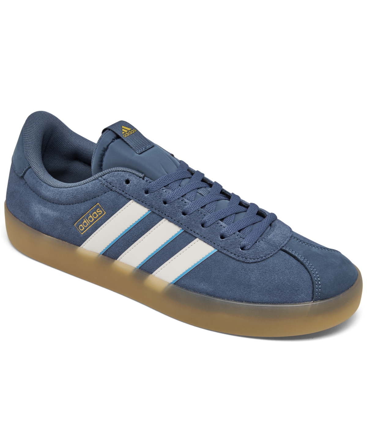 Adidas Originals Men's Vl Court 3.0 Casual Sneakers From Finish Line In Ink,off White,gum