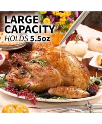 Stainless Steel Turkey Baster Syringe with Silicone Suction Bulb