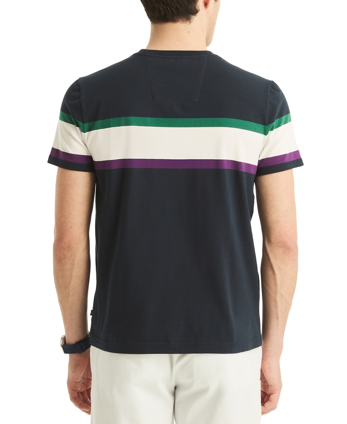 Nautica Men's Classic-Fit Colorblocked Stripe T-Shirt
