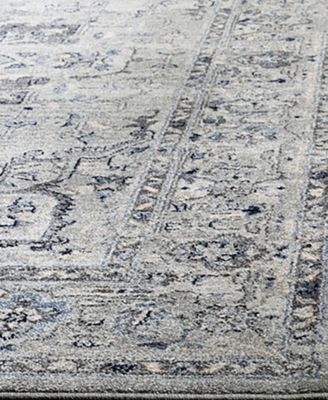 Charleston CHL411 Gray and Dark Gray 8' x 10' Area Rug