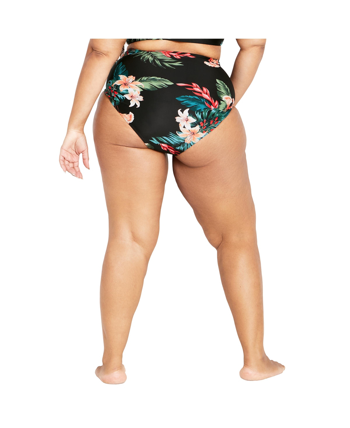 City Chic Women's Ingrid Ruched Print Brief
