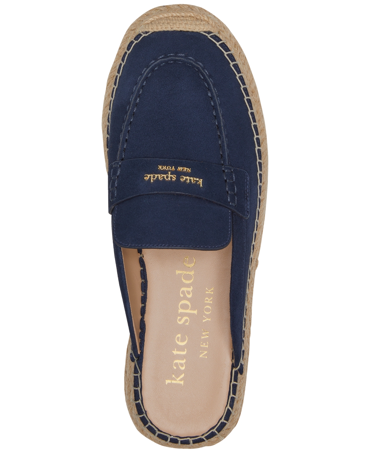 Shop Kate Spade Women's Eastwell Espadrille Mule Loafer Flats In Captain Navy