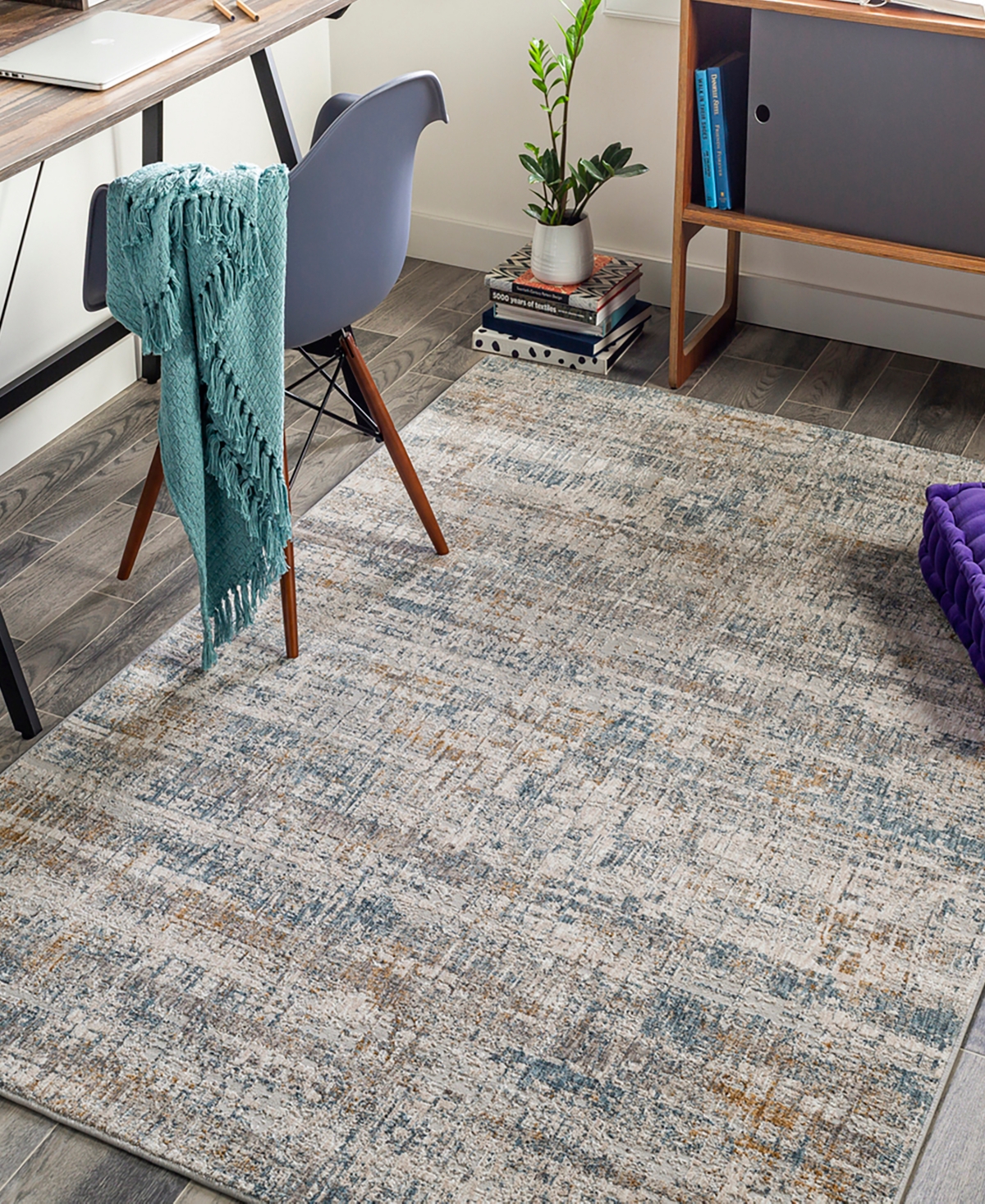 Surya Carmel Crl-2308 5'x7'3 Area Rug In Teal