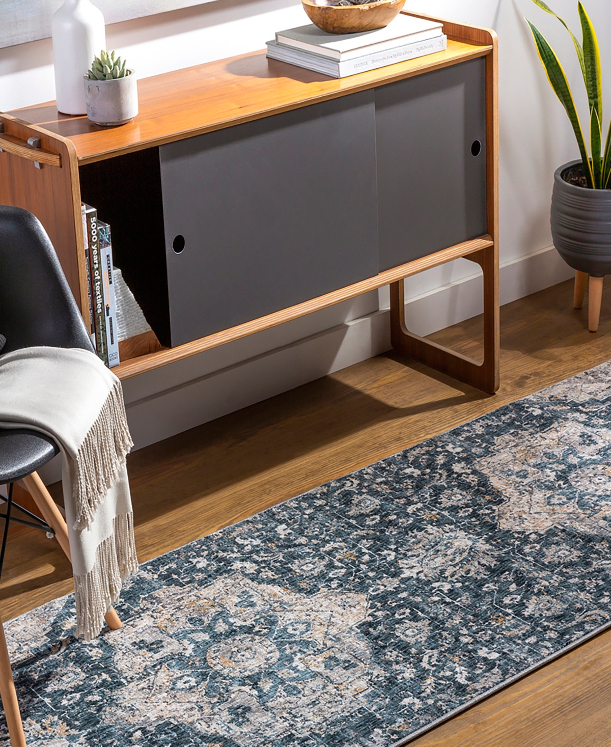 Surya Cardiff Cdf-2307 2'7x7'3 Runner Area Rug In Turquoise
