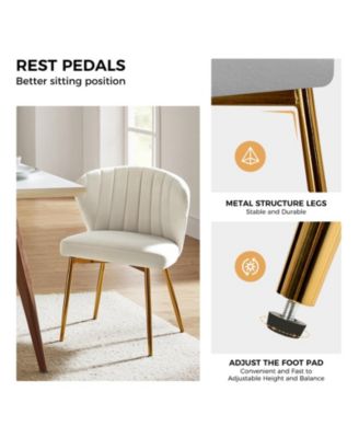 Aruna Velvet Side Chair with Metal Legs