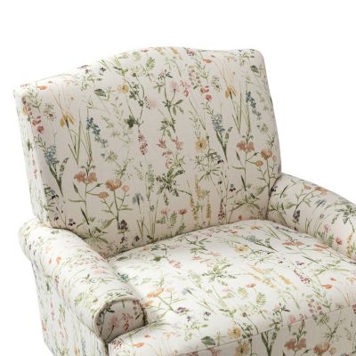 Lucretia Modern Upholstered Accent Chair with Patterned Cushion