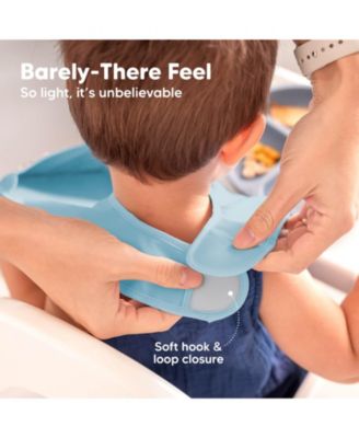 3-Pack Waterproof Baby Bibs for Eating, Lightweight, Mess Proof Toddler Bibs with Food Catcher