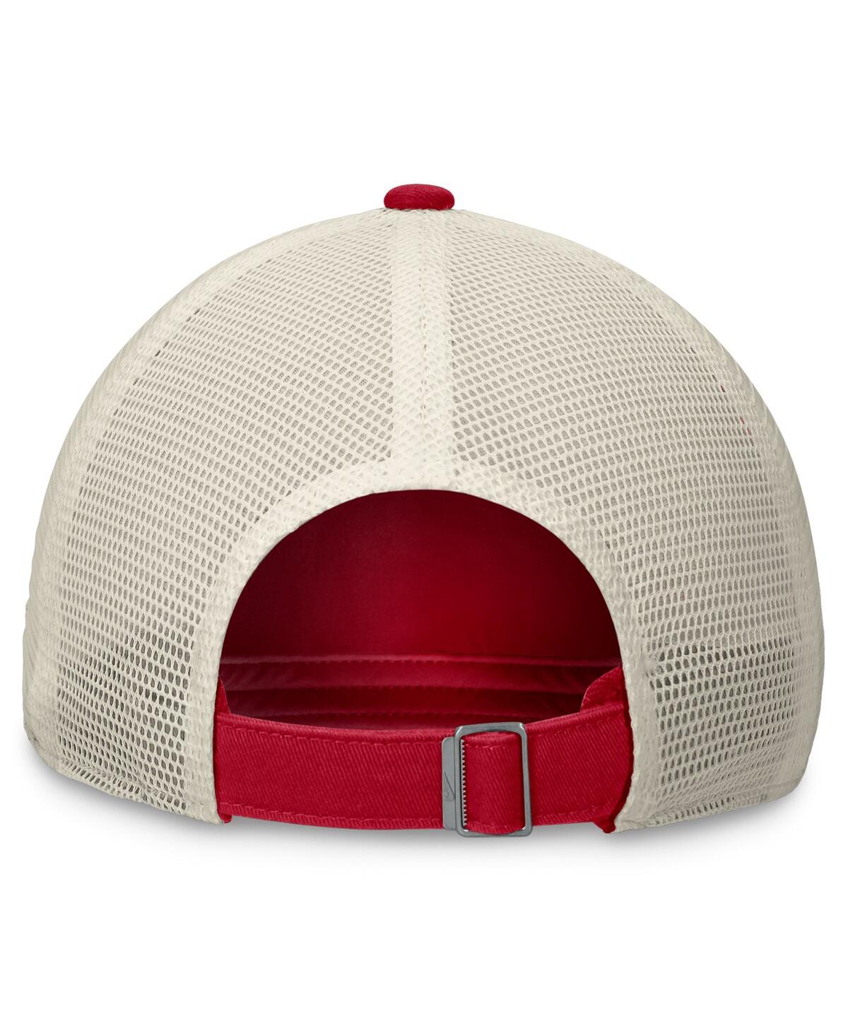 Nike Men's Red St. Louis Cardinals Evergreen Wordmark Trucker Adjustable Hat In Gyredwhite